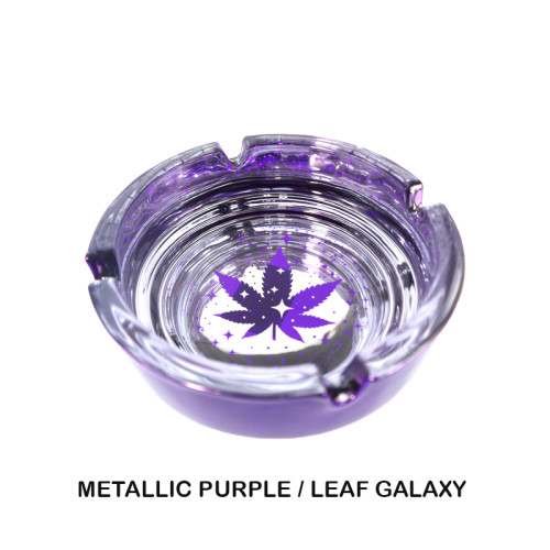 4.5 INCH TMI GLASS ROUND ASHTRAY 3CT/BOX